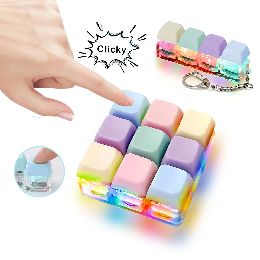 Office Tech Accessories - 4/9 Tuşlu LED Işıklı Anahtarlık Klavye