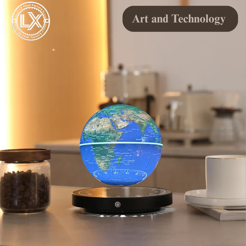 Office Tech Gifts - LED Işıklı Manyetik Levitasyonlu Dünya Haritası